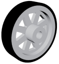 Roda para encoder carrinho